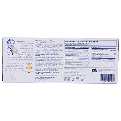 Jules Destrooper Rice Crisp Crunch, Belgian Chocolate Covered Co