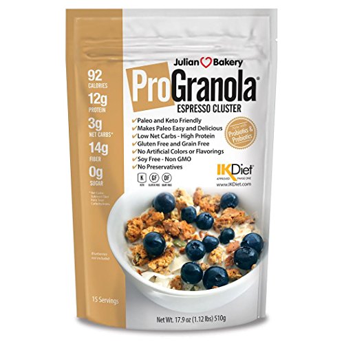 Progranola 12G Protein Cereal : Espresso/Coffee Paleo : 3 Net