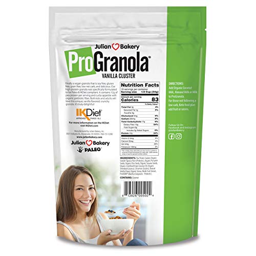 Julian Bakery Progranola Cereal | Vegan | Vanilla Cluster | 12