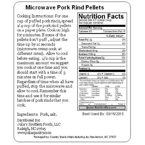 Julias Pantry Pork Rinds 10 Pound Value Bag ZERO CARBS - Atkins...