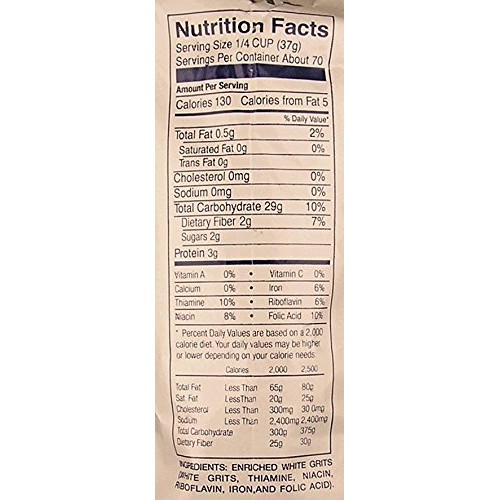 Moss Water Ground White Corn Grits 5 Lbs