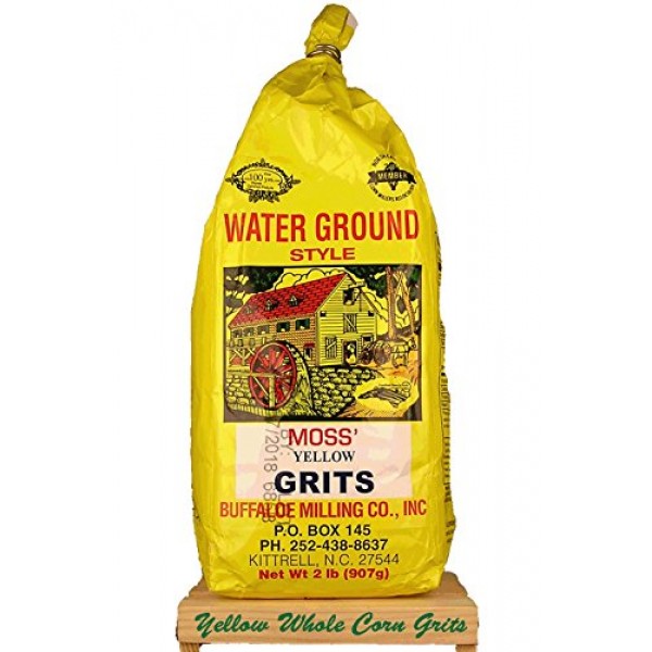 Moss Water Ground Yellow Corn Grits 2 Lbs