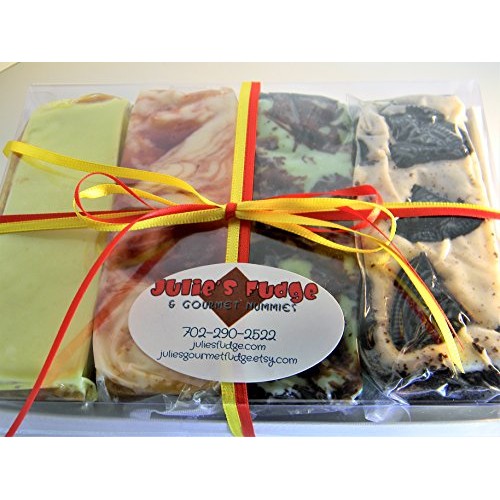 Julies Fudge - Crust Lovers Sampler - Four Flavors - One Pound