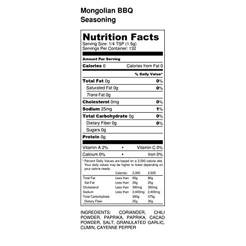 Premium | Mongolian Bbq Seasoning Dry Rub | Large Shaker | Calor