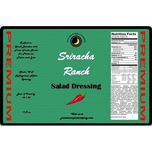 Premium | Sriracha Ranch Salad Dressing | Low Cholesterol | Craf