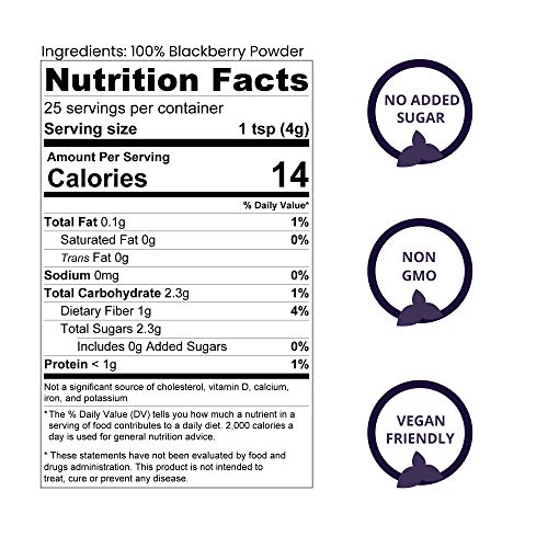 Jungle Powders Blackberry Powder | 3.5Oz 100% Natural Non Gmo Ve
