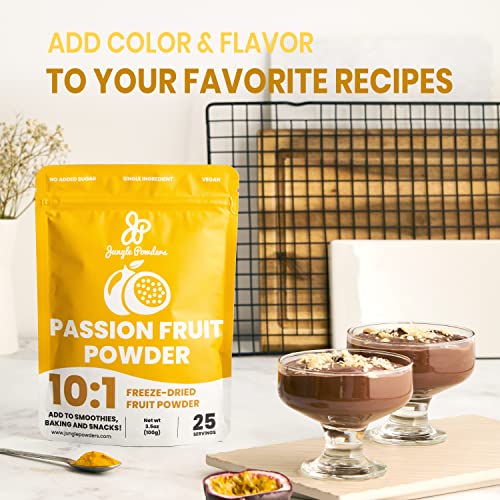 Jungle Powders Passion Fruit Powder 3.5Oz, Natural Unsweetened P