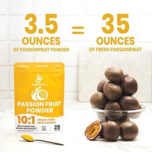 Jungle Powders Passion Fruit Powder 3.5Oz, Natural Unsweetened P