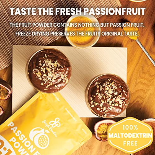 Jungle Powders Passion Fruit Powder 3.5Oz, Natural Unsweetened P