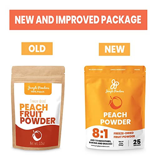 Jungle Powders Peach Powder 3.5Oz, Powdered Freeze Dried Peaches