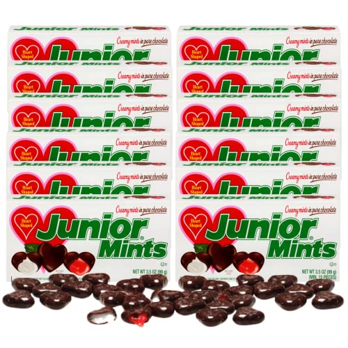 Heart Shaped Junior Mints Theater Boxes, Valentines Chewy Mint F...