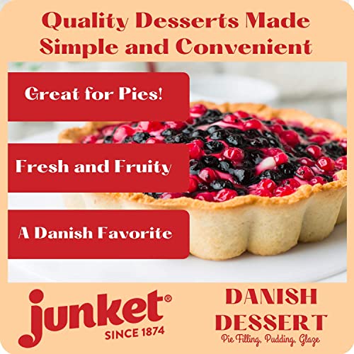 Junket Danish Dessert Mix Bundle Of 6 3 Raspberry And 3 Strawbe