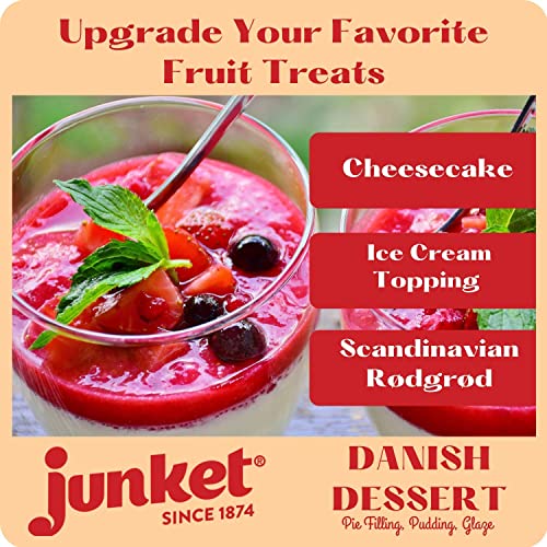 Junket Danish Dessert Mix Bundle Of 6 3 Raspberry And 3 Strawbe