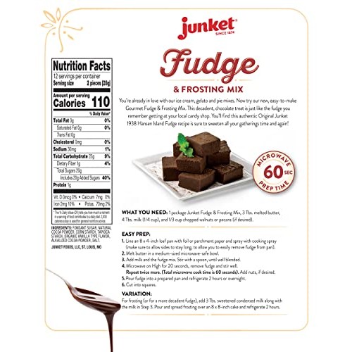 Junket Fudge and Frosting Mix: Add Milk and Butter, Heat 60 Seco...