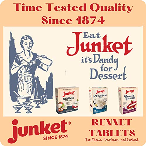Junket Rennet Tablets - Vegetable Rennet For Cheese Making, Cust