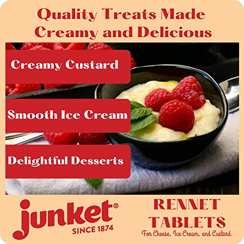 Junket Rennet Tablets - Vegetable Rennet For Cheese Making, Cust