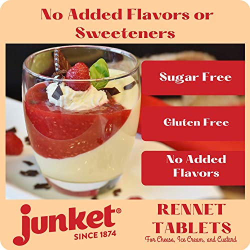 Junket Rennet Tablets - Vegetable Rennet For Cheese Making, Cust