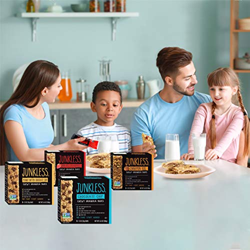 Junkless JUNKLESS Chewy Granola Bar Variety Pack, bars 6 x 1.1 ...
