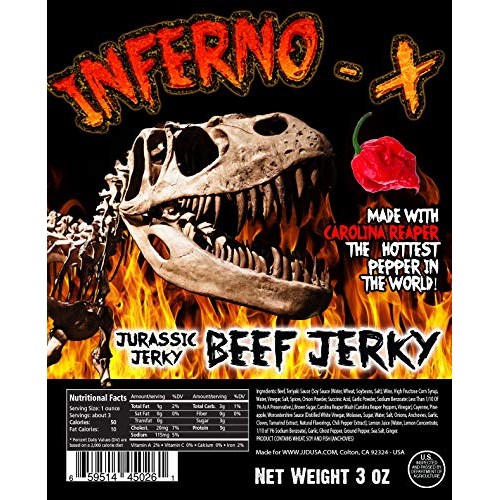 Inferno X Carolina Reaper Beef Jerky – With Jurassic Jerky’S Spe