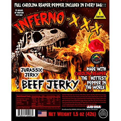 Inferno -Xxx Carolina Reaper Beef Jerky - Jurassic Jerky’S Hot B