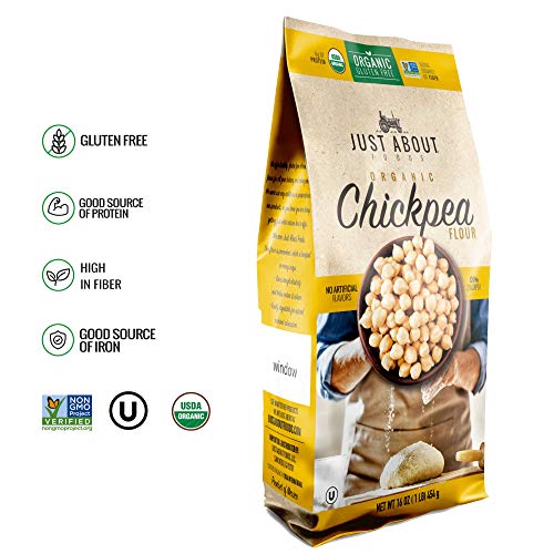 Just About Foods Organic Chickpea Flour 1 Pound Gluten Free Egg
