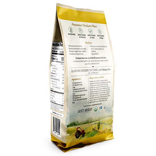 Just About Foods Organic Chickpea Flour 1 Pound Gluten Free Egg