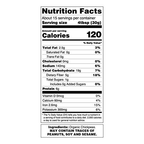 Just About Foods Llc Organic Chickpea Flour, 16.01 Ounce