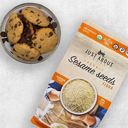 Just About Foods Organic Sesame Seeds Flour 1 Lb. 454G Keto, G