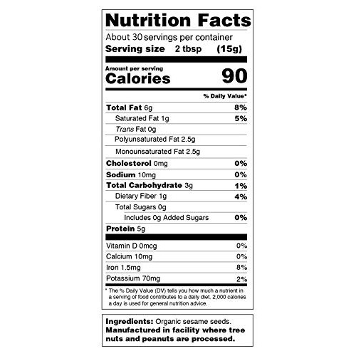 Just About Foods Organic Sesame Seeds Flour 1 Lb. 454G Keto, G