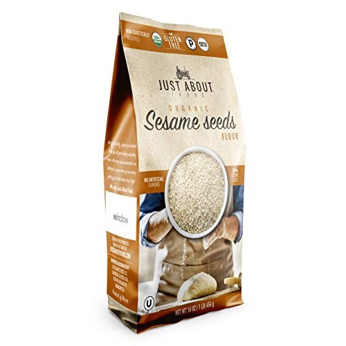 Just About Foods Organic Sesame Seeds Flour 1 Lb. 454G Keto, G