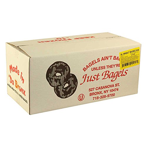 Just Bagels Sliced Whole Wheat Bagel, 4 Ounce -- 48 per case.