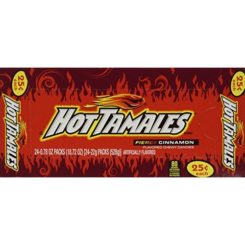Hot Tamales-24Ct-Individual Mini Boxes Hot Cinnamon Flavor-Net