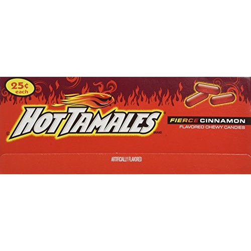 Hot Tamales-24Ct-Individual Mini Boxes Hot Cinnamon Flavor-Net