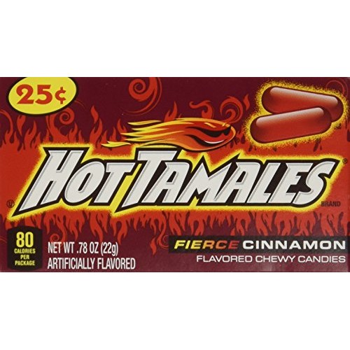 Hot Tamales-24Ct-Individual Mini Boxes Hot Cinnamon Flavor-Net