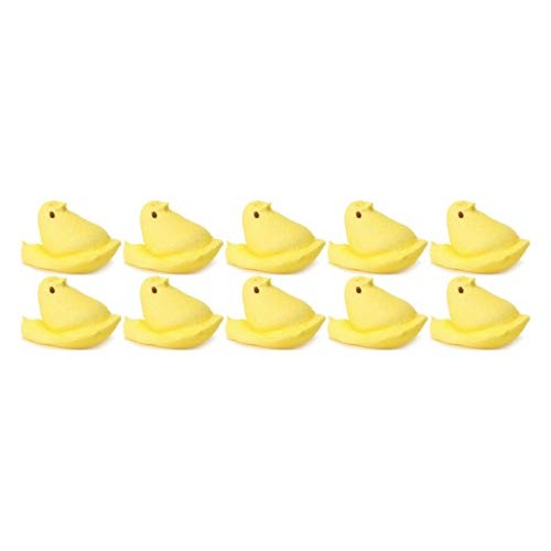 Marshmallow Peeps Yellow Chicks -10 Ct Tray - Pack Of 4