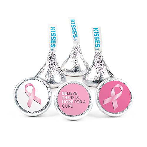 324ct Breast Cancer Awareness Stickers for Kisses, Mints, or Pea...