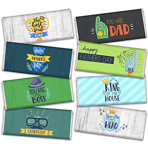 Fathers Day Candy Gift Box Hersheys Chocolate Bars 8 Pack -