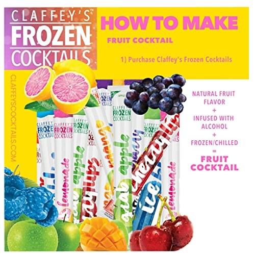 Just Grown Claffeys Freezer Pop Cocktails Variety Pack, 2oz 12 C...