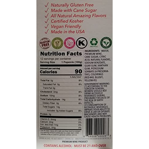 Just Grown Claffeys Freezer Pop Cocktails Variety Pack, 2oz 12 C...