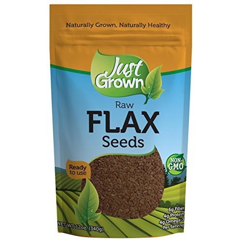 Just Grown Raw Flax Seeds Kosher 12-Ounce