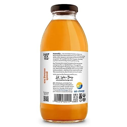 Just Ice Tea Organic Iced Tea, 16 Fl Oz Glass Bottles Original ...