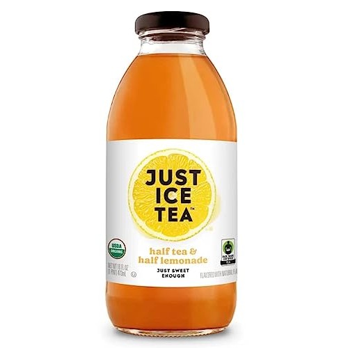 Just Ice Tea Organic Iced Tea, 16 Fl Oz Glass Bottles Half Tea ...