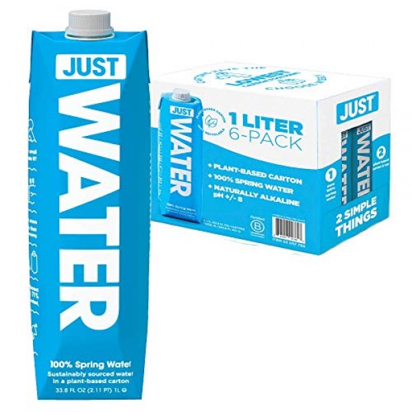 JUST Water - 100% Spring Water, Naturally Alkaline, 8.0 pH