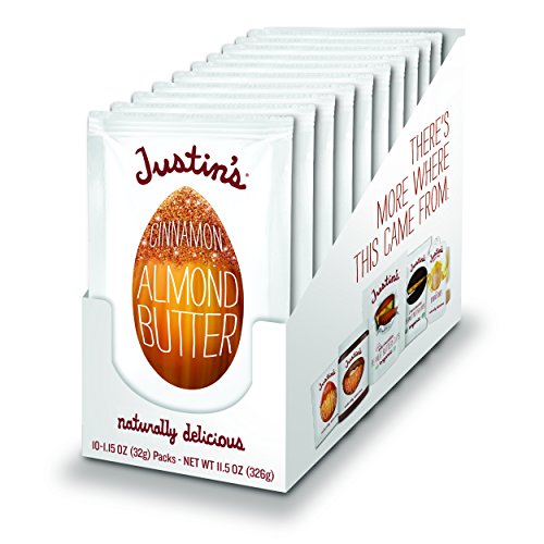 Justins Cinnamon Almond Butter Squeeze Packs, Gluten-Free, Non-