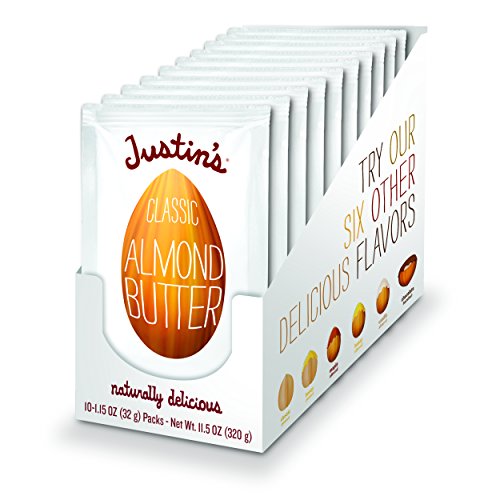 Justins Classic Almond Butter Squeeze Packs, Only Two Ingredien