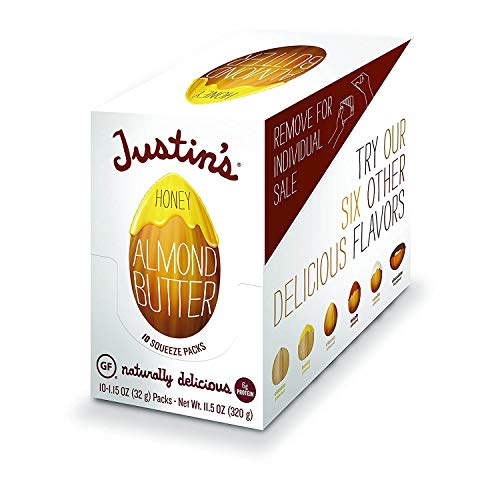 Justins Honey Almond Butter Squeeze Packs, Gluten-Free, Non-Gmo