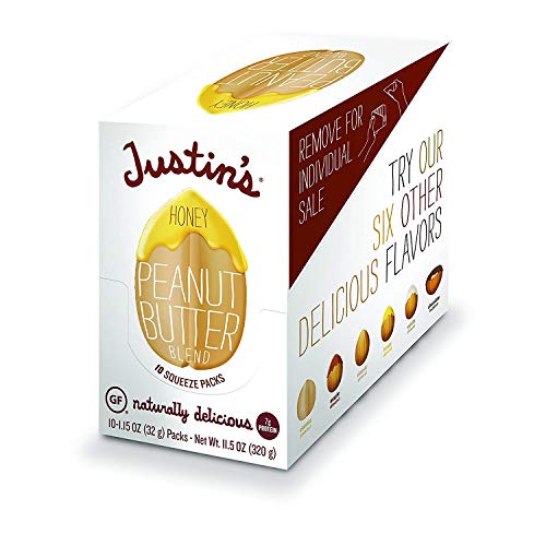 Justins Honey Peanut Butter Squeeze Packs, Gluten-Free, Non-Gmo