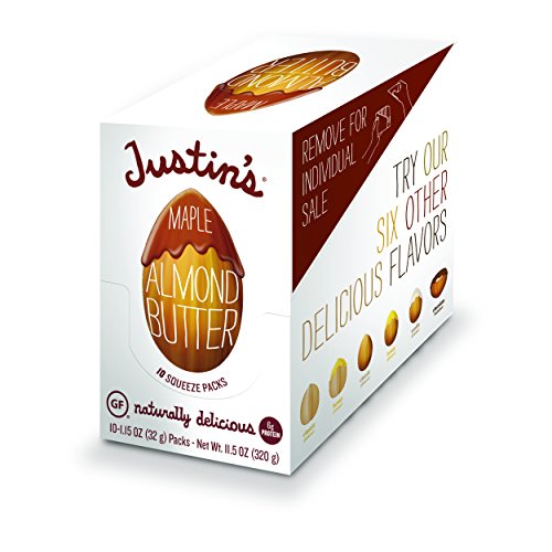 Justins Maple Almond Butter Squeeze Packs, Gluten-Free, Non-Gmo