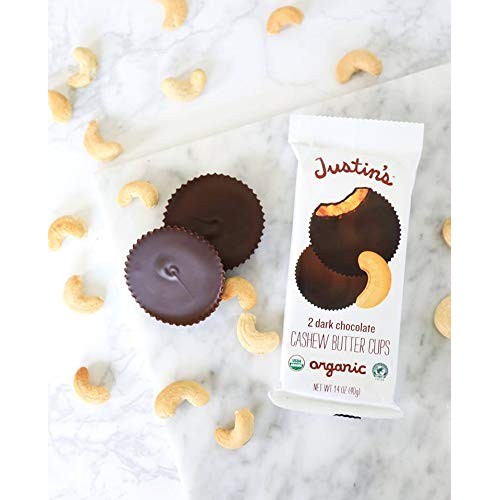 Justins Organic Dark Chocolate Cashew Butter Cups, Rainforest A