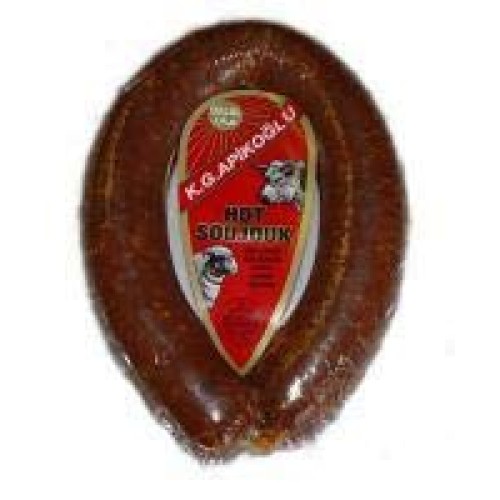 Halal Hot Soujouk, Dry Beef Sausage, Kga Approx. 1Lb